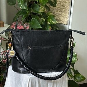 The Sak Indio Demi Soft Black Leather Purse Handbag. Excellent condition!